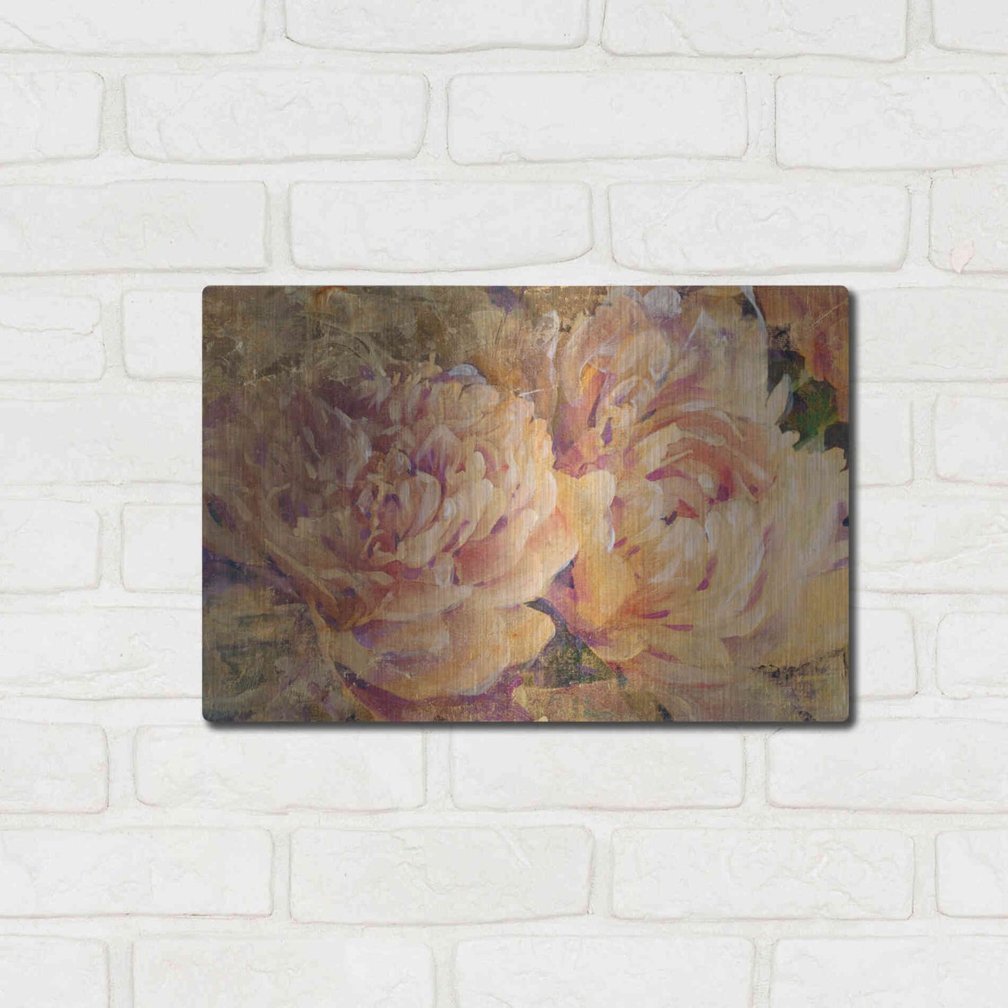 Luxe Metal Art 'Floral in Bloom III' by Tim O'Toole, Metal Wall Art,16x12