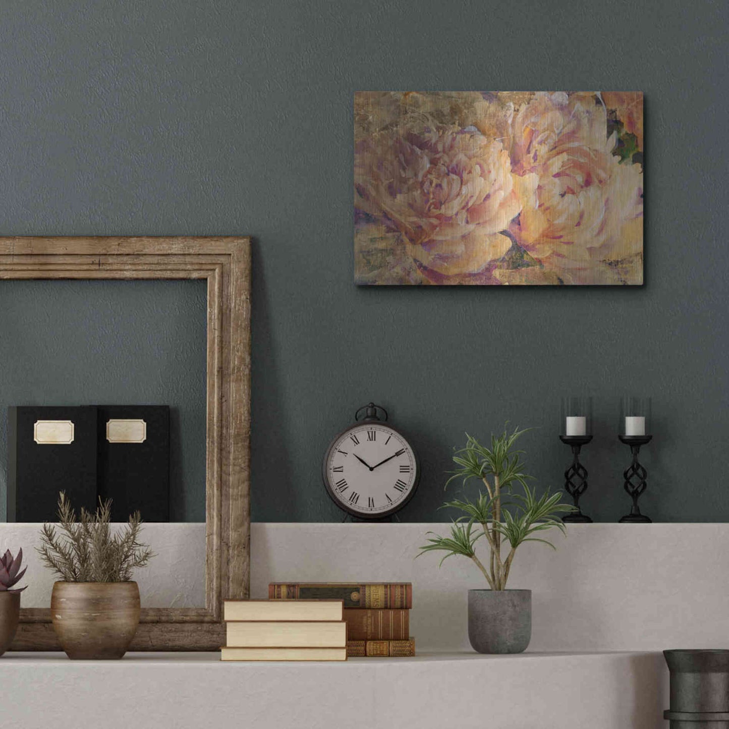 Luxe Metal Art 'Floral in Bloom III' by Tim O'Toole, Metal Wall Art,16x12