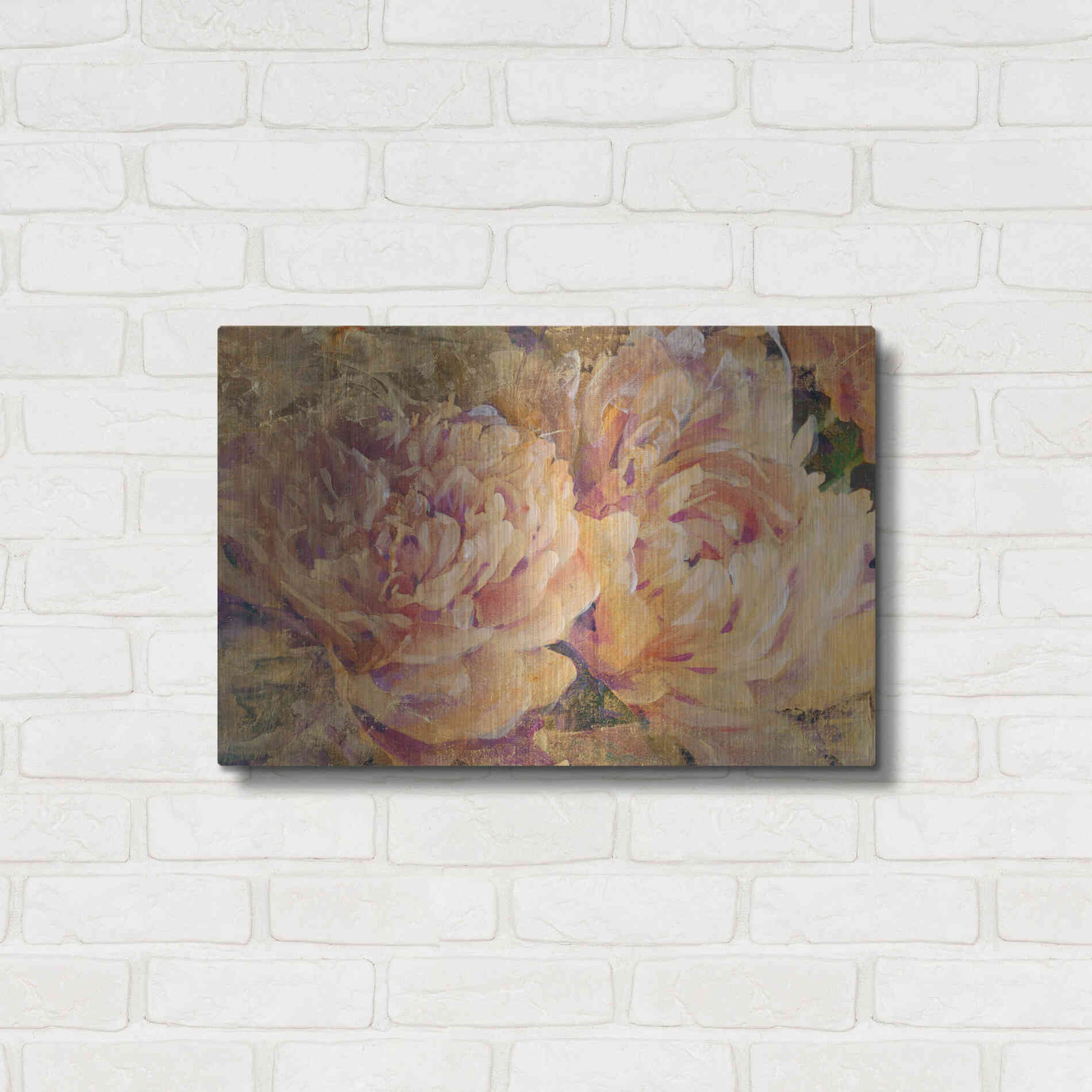 Luxe Metal Art 'Floral in Bloom III' by Tim O'Toole, Metal Wall Art,24x16
