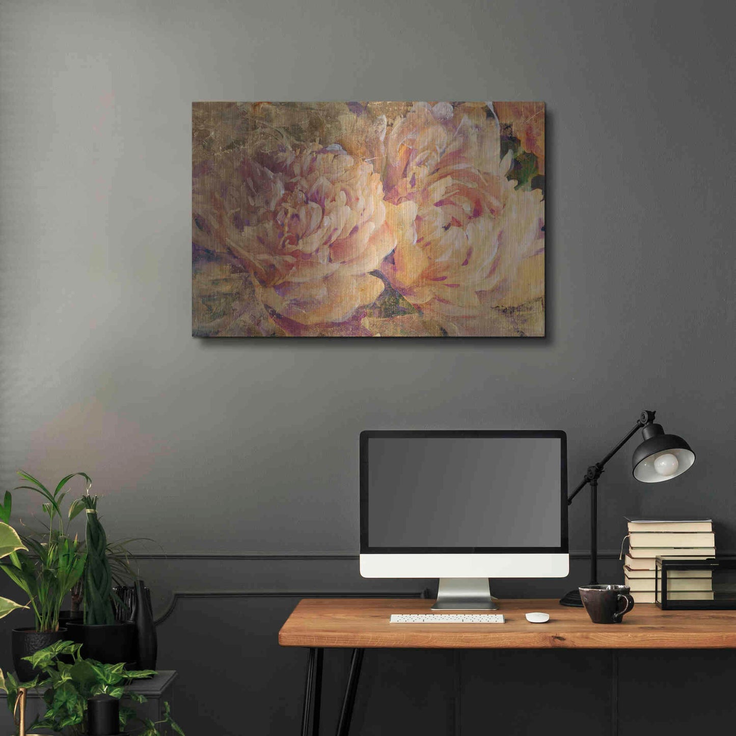 Luxe Metal Art 'Floral in Bloom III' by Tim O'Toole, Metal Wall Art,36x24