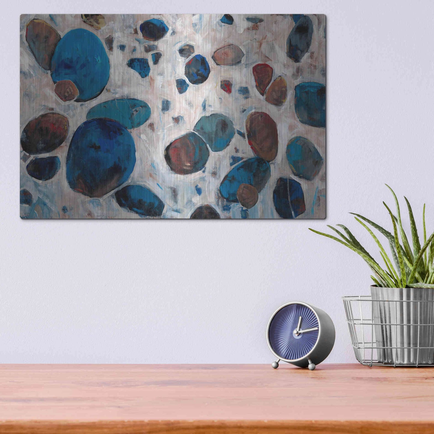 Luxe Metal Art 'Gems I' by Tim O'Toole, Metal Wall Art,16x12