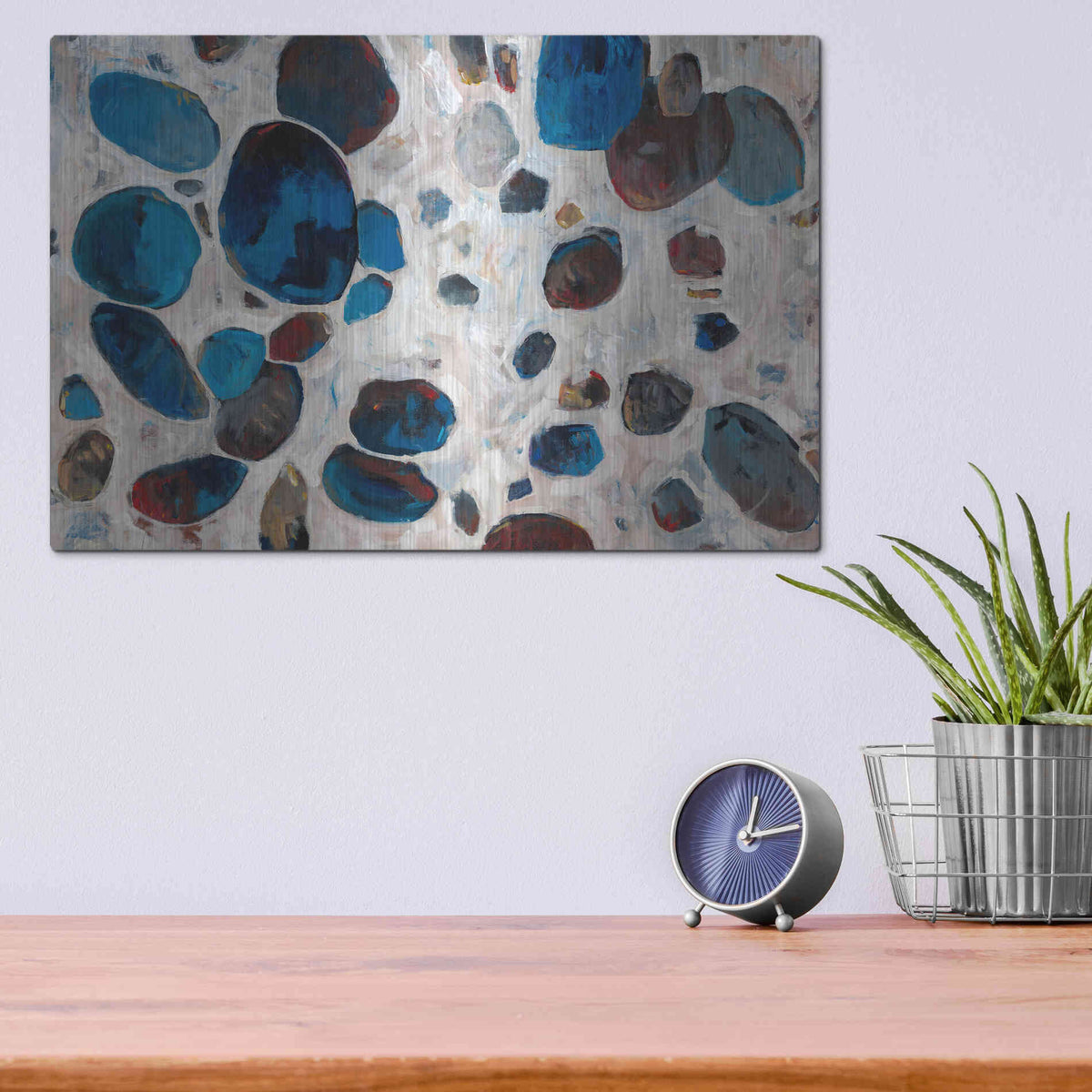 Luxe Metal Art 'Gems II' by Tim O'Toole, Metal Wall Art,16x12