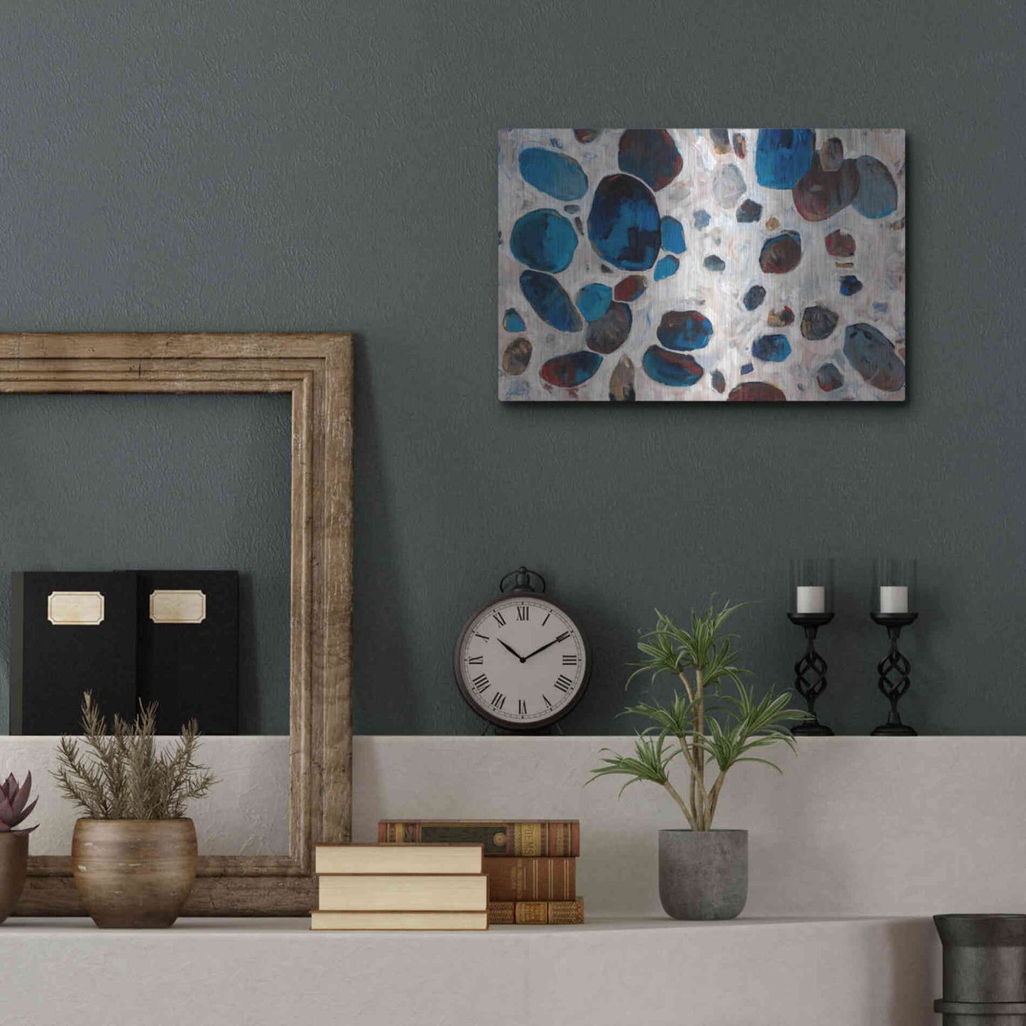 Luxe Metal Art 'Gems II' by Tim O'Toole, Metal Wall Art,16x12