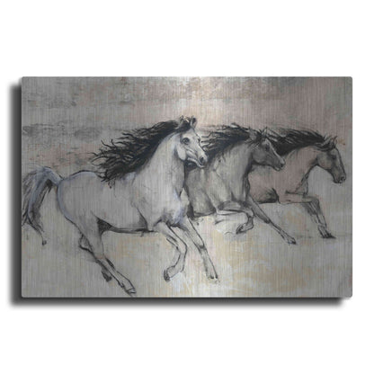 Luxe Metal Art 'Horses in Motion II' by Tim O'Toole, Metal Wall Art