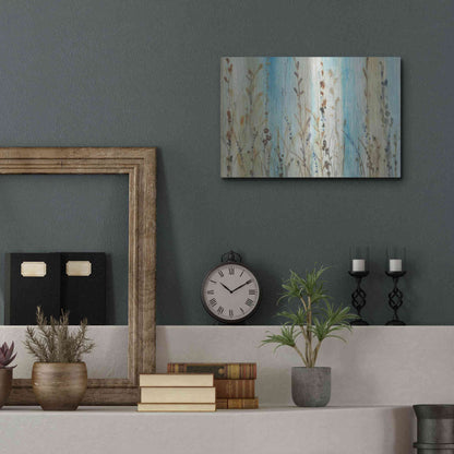 Luxe Metal Art 'Ombre Floral II' by Tim O'Toole, Metal Wall Art,16x12