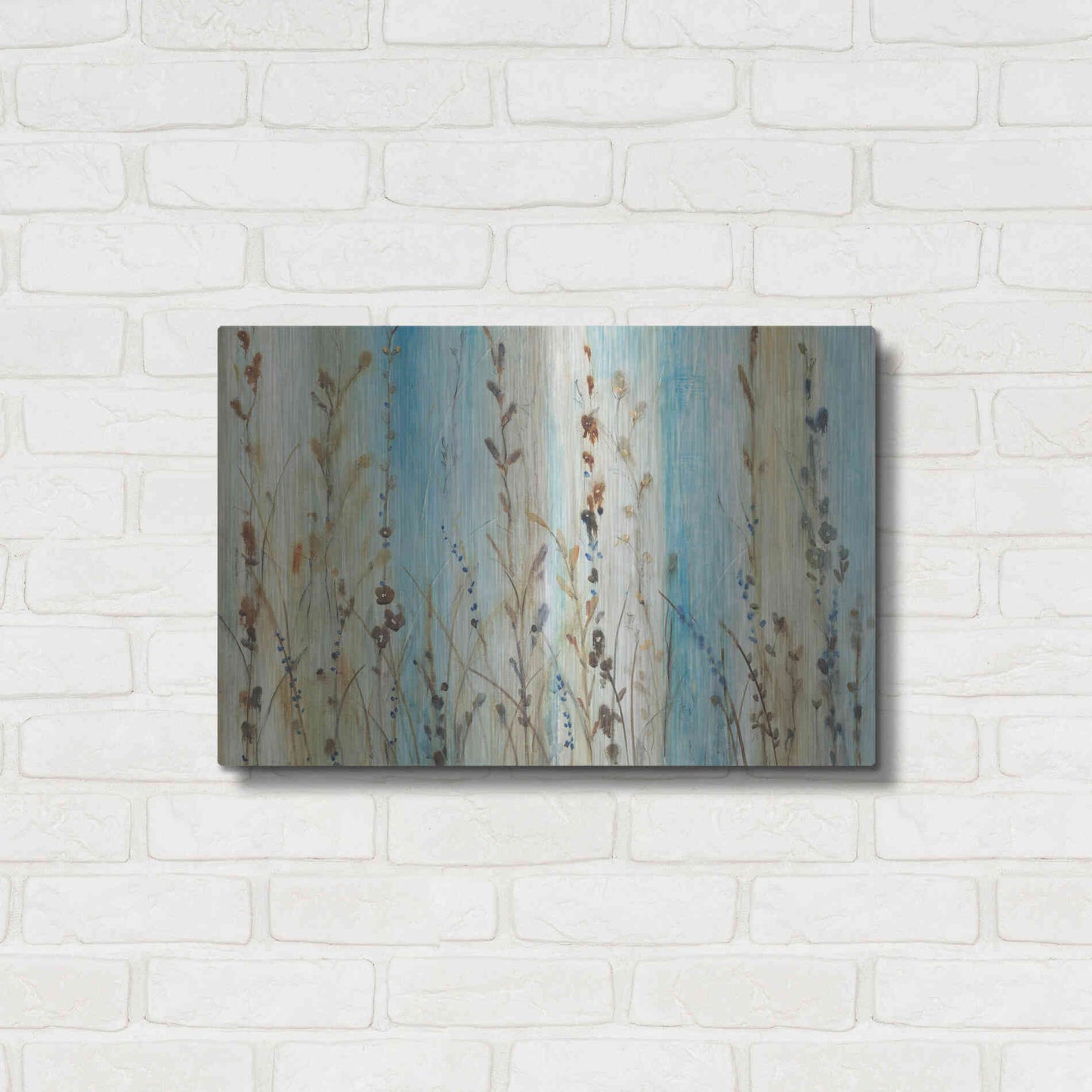 Luxe Metal Art 'Ombre Floral II' by Tim O'Toole, Metal Wall Art,24x16