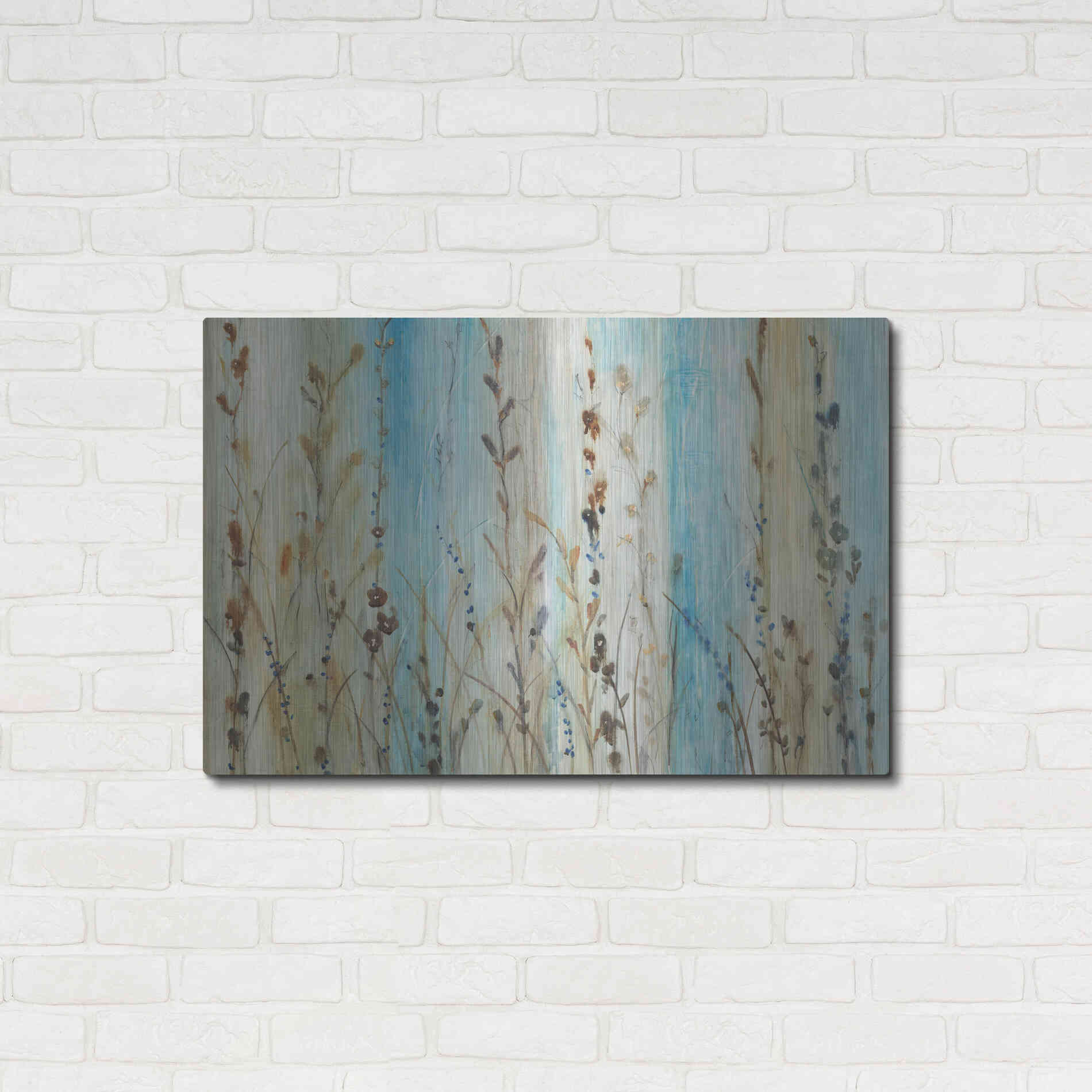 Luxe Metal Art 'Ombre Floral II' by Tim O'Toole, Metal Wall Art,36x24