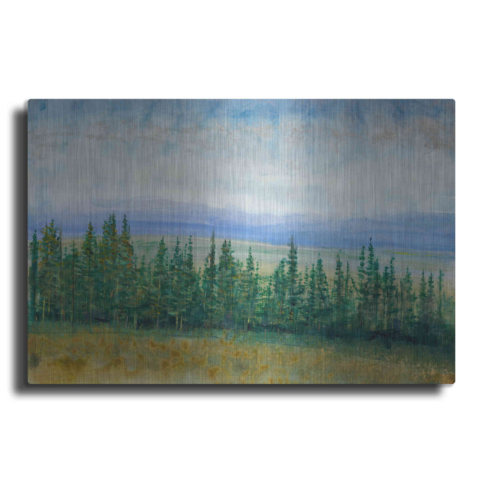 Luxe Metal Art 'Pine Tops I' by Tim O'Toole, Metal Wall Art