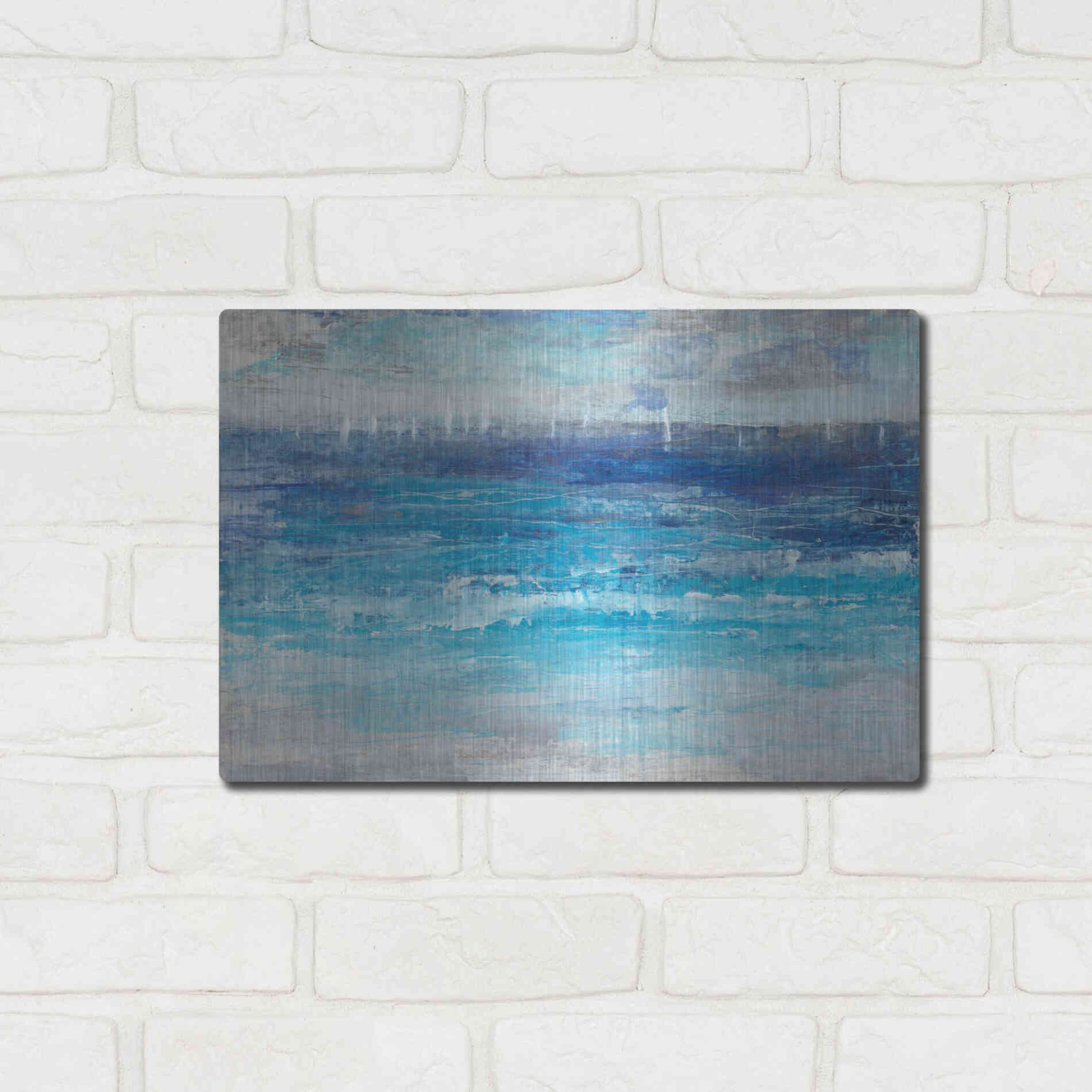 Luxe Metal Art 'Sailing Afar I' by Tim O'Toole, Metal Wall Art,16x12