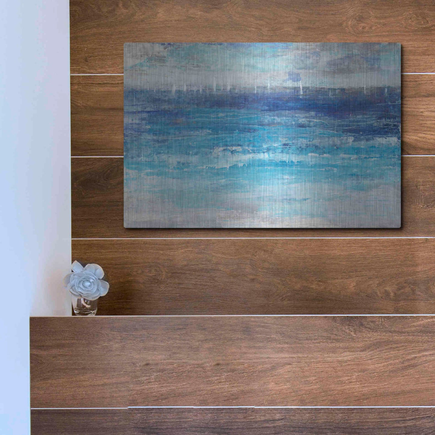 Luxe Metal Art 'Sailing Afar I' by Tim O'Toole, Metal Wall Art,16x12