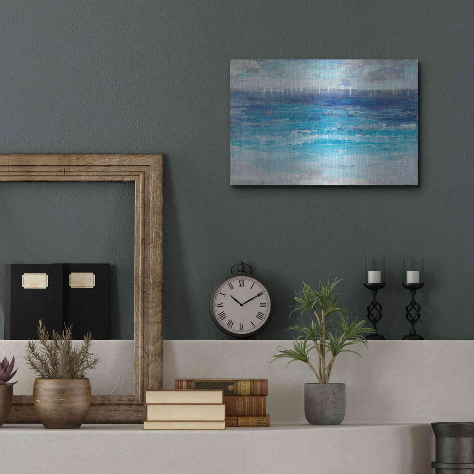 Luxe Metal Art 'Sailing Afar I' by Tim O'Toole, Metal Wall Art,16x12