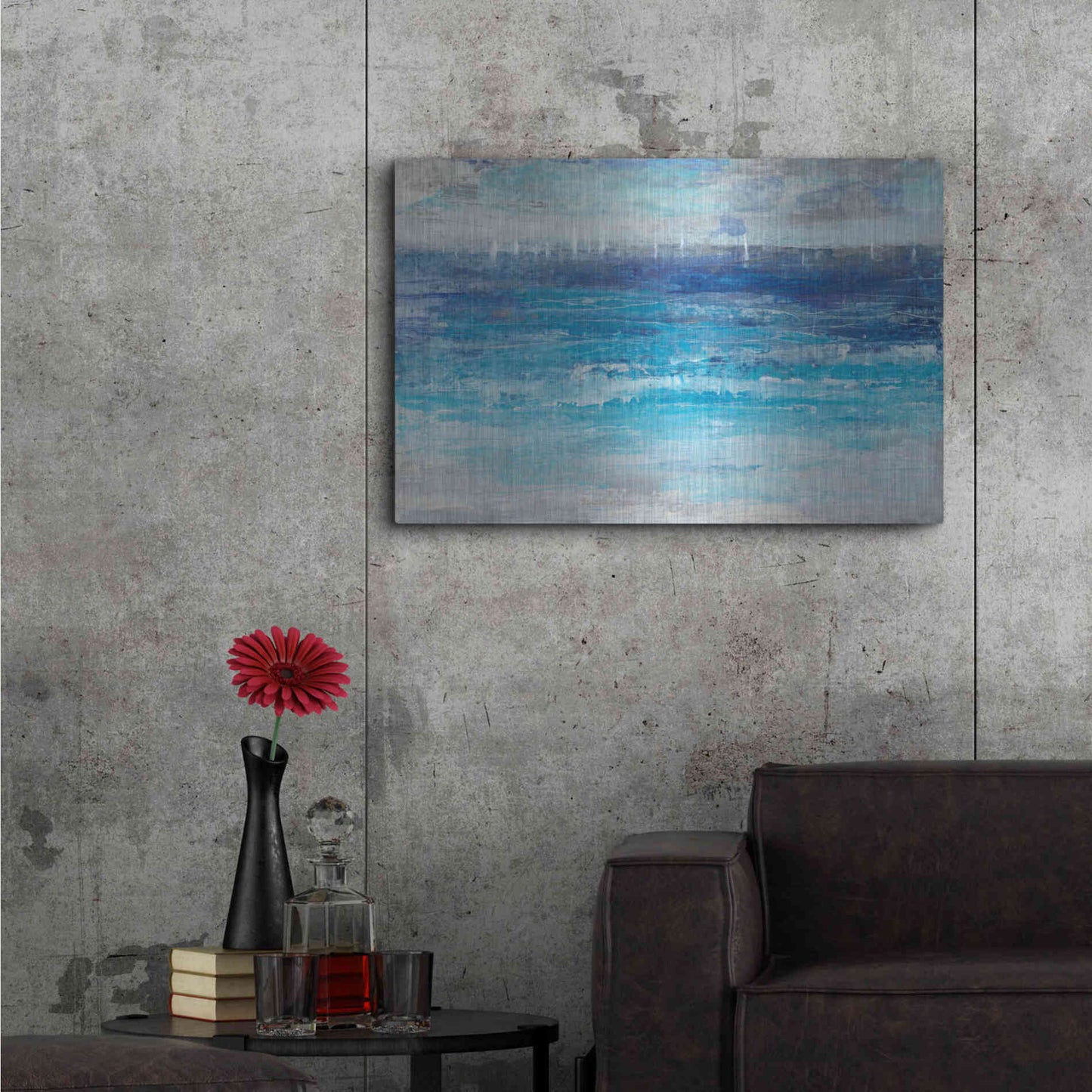 Luxe Metal Art 'Sailing Afar I' by Tim O'Toole, Metal Wall Art,36x24