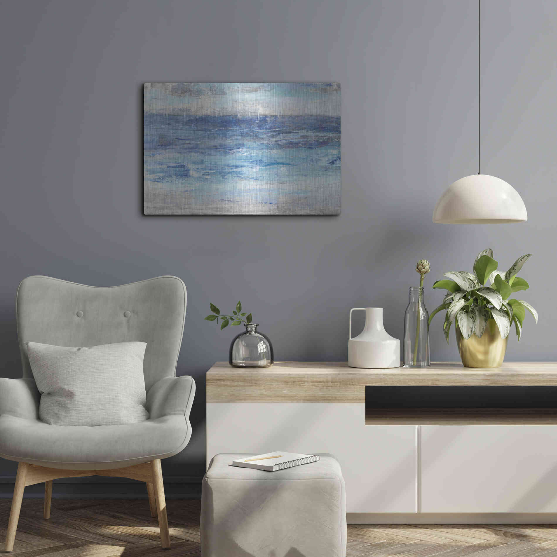 Luxe Metal Art 'Sailing Afar II' by Tim O'Toole, Metal Wall Art,24x16