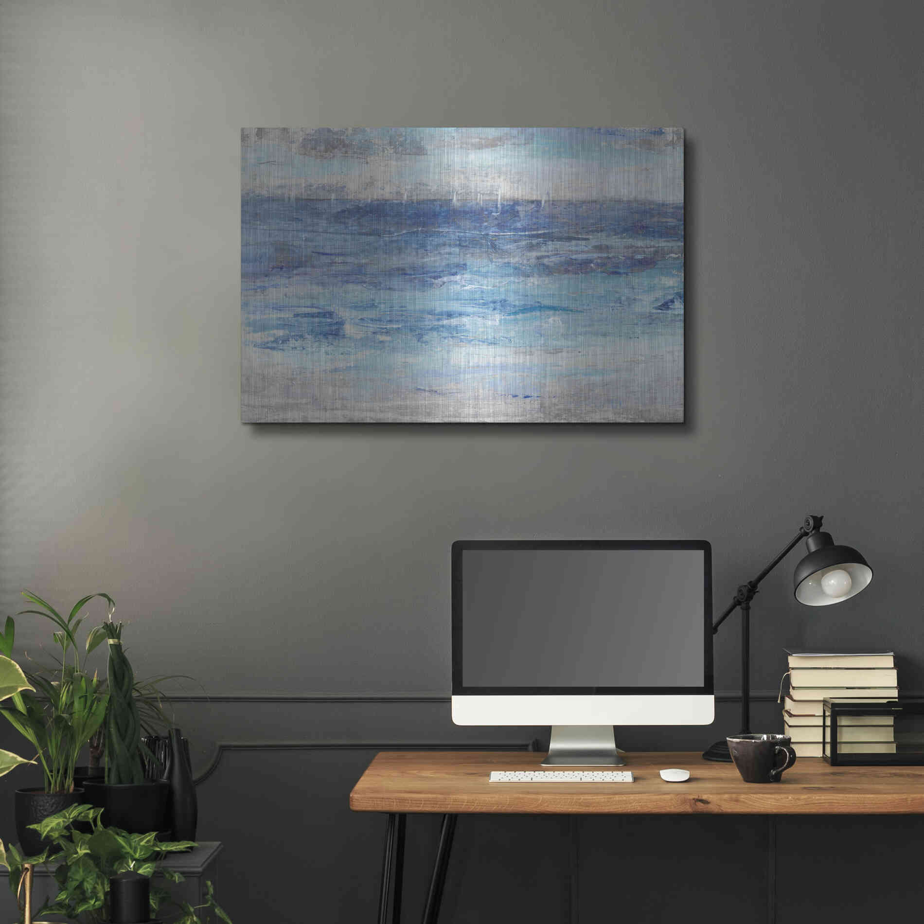 Luxe Metal Art 'Sailing Afar II' by Tim O'Toole, Metal Wall Art,36x24