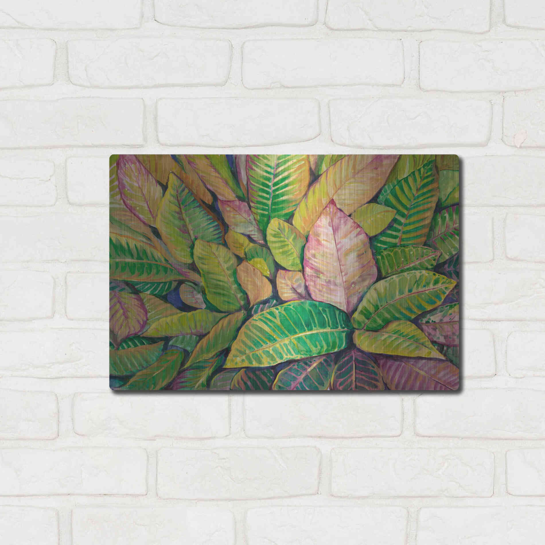 Luxe Metal Art 'Tropical Close Up I' by Tim O'Toole, Metal Wall Art,16x12