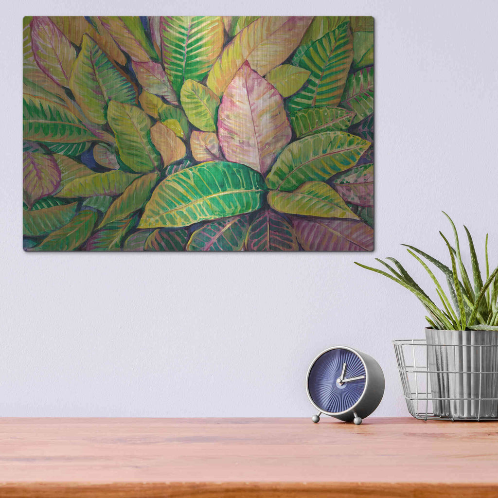 Luxe Metal Art 'Tropical Close Up I' by Tim O'Toole, Metal Wall Art,16x12