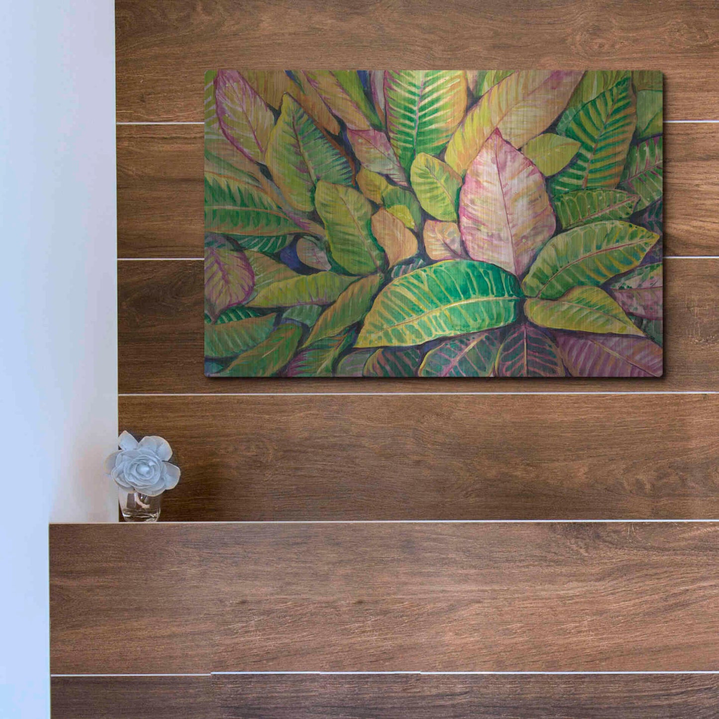 Luxe Metal Art 'Tropical Close Up I' by Tim O'Toole, Metal Wall Art,16x12