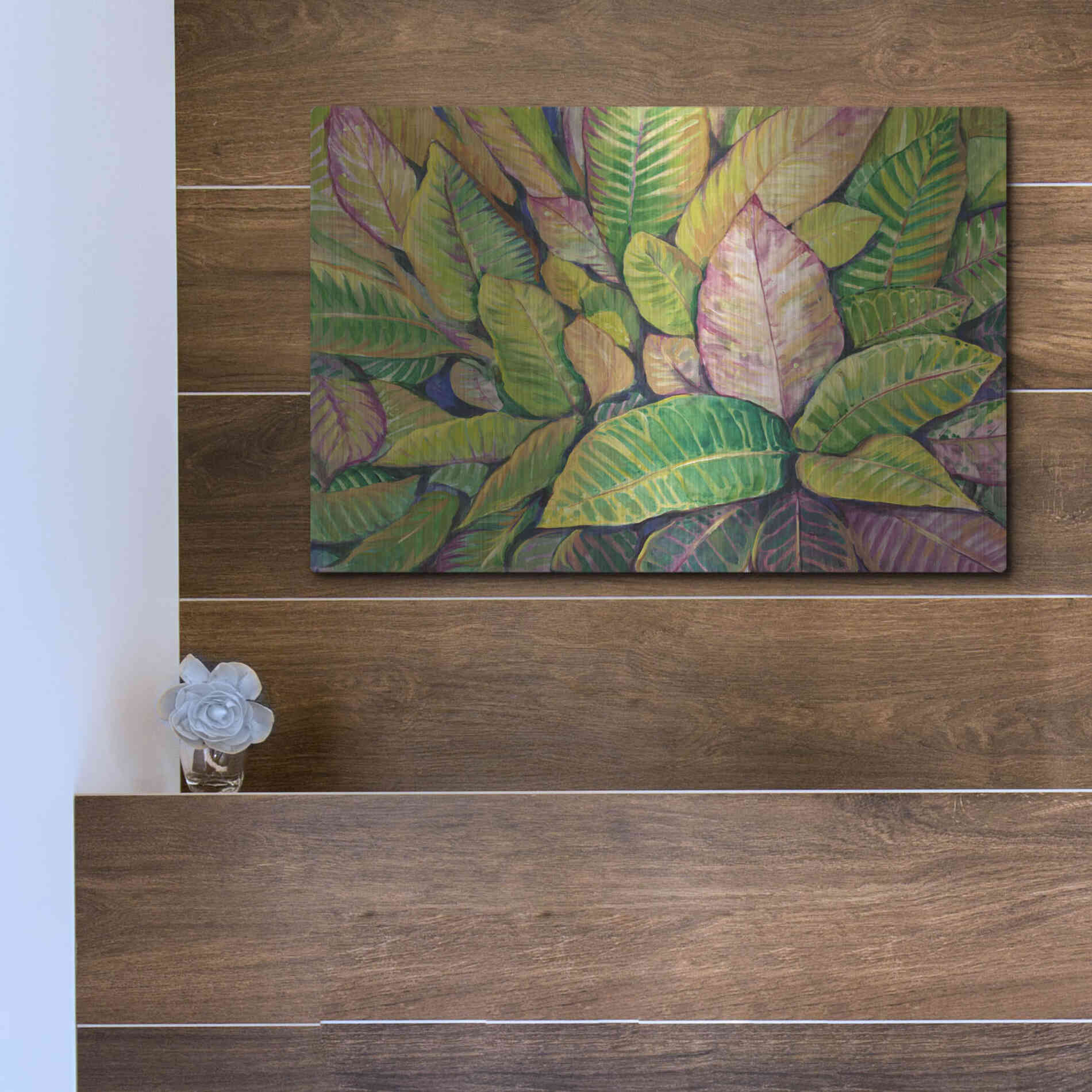 Luxe Metal Art 'Tropical Close Up I' by Tim O'Toole, Metal Wall Art,16x12