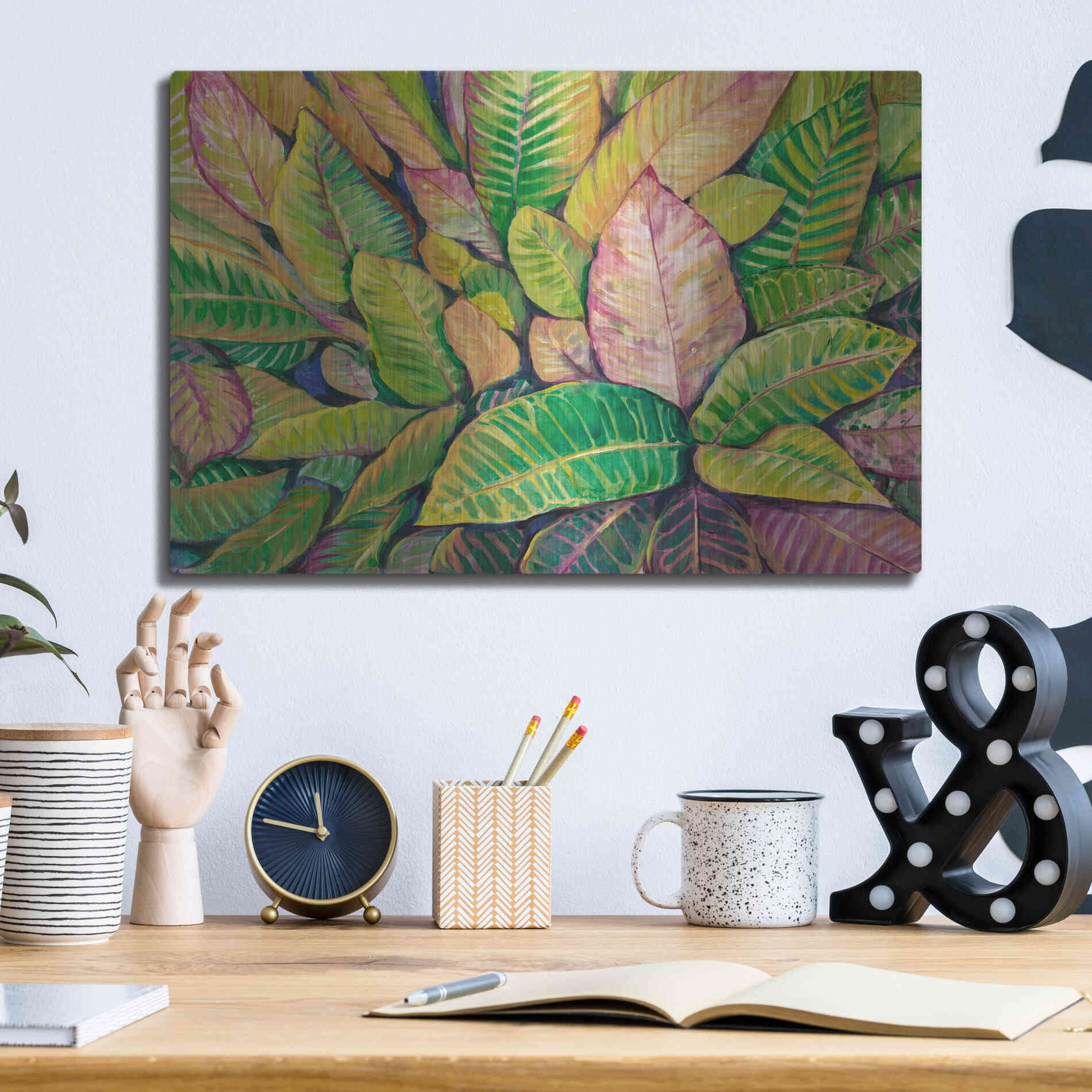 Luxe Metal Art 'Tropical Close Up I' by Tim O'Toole, Metal Wall Art,16x12