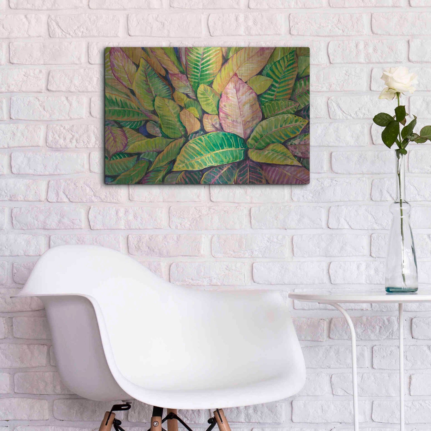 Luxe Metal Art 'Tropical Close Up I' by Tim O'Toole, Metal Wall Art,24x16