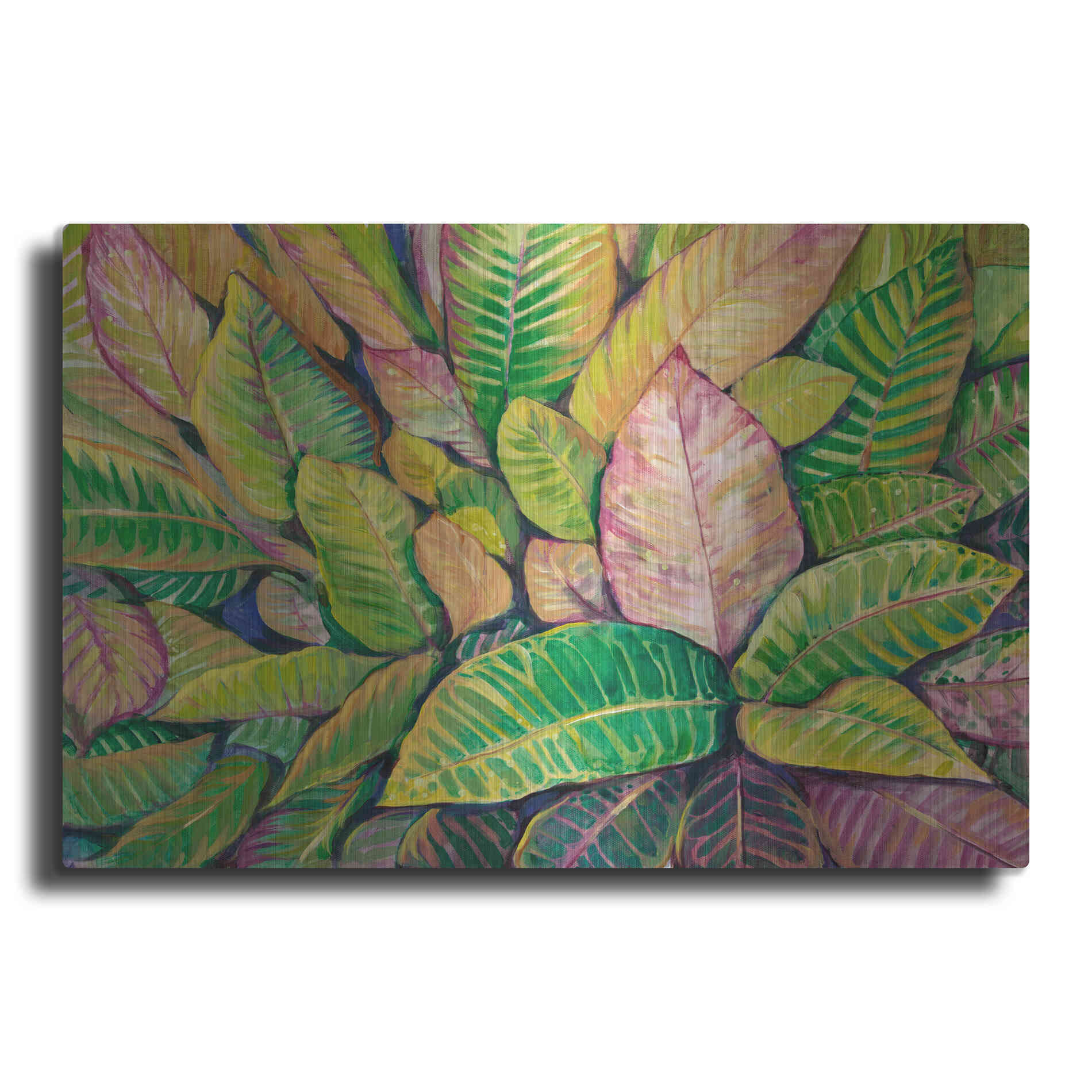 Luxe Metal Art 'Tropical Close Up I' by Tim O'Toole, Metal Wall Art