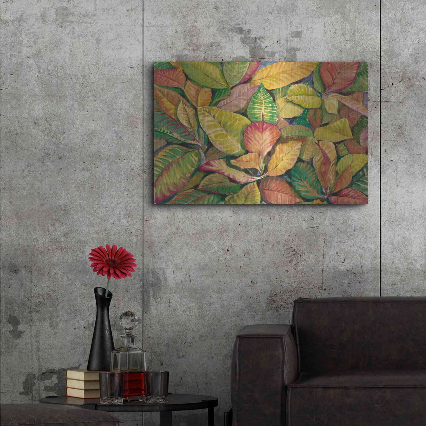 Luxe Metal Art 'Tropical Close Up II' by Tim O'Toole, Metal Wall Art,36x24