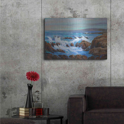 Luxe Metal Art 'Seascape Faraway I' by Tim O'Toole, Metal Wall Art,36x24