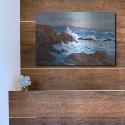 Luxe Metal Art 'Seascape Faraway II' by Tim O'Toole, Metal Wall Art,16x12