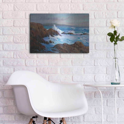 Luxe Metal Art 'Seascape Faraway II' by Tim O'Toole, Metal Wall Art,24x16