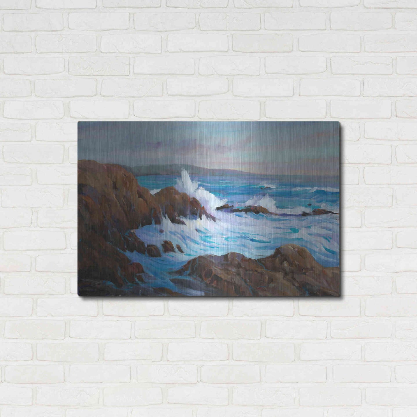 Luxe Metal Art 'Seascape Faraway II' by Tim O'Toole, Metal Wall Art,36x24