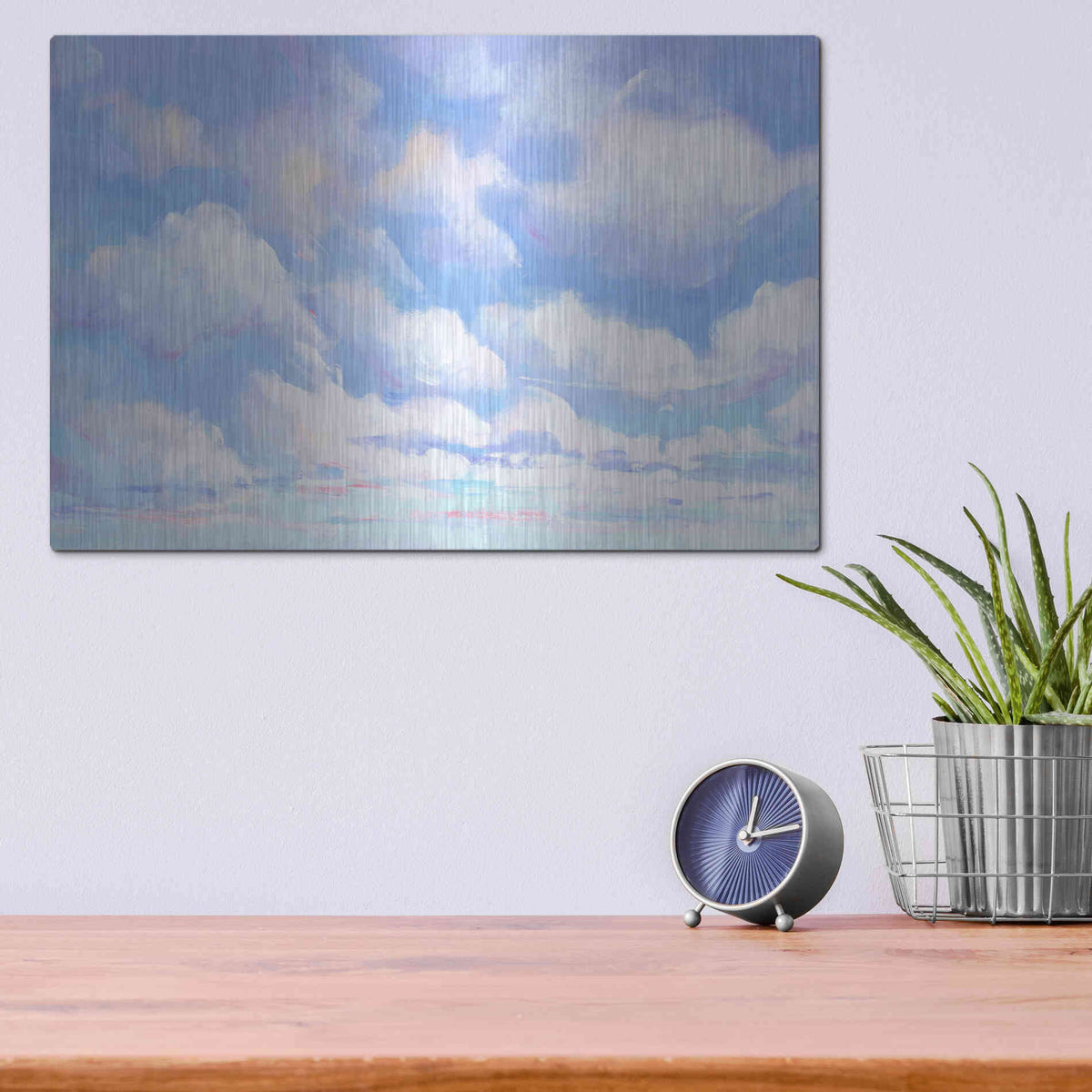 Luxe Metal Art 'Sky High I' by Tim O'Toole, Metal Wall Art,16x12