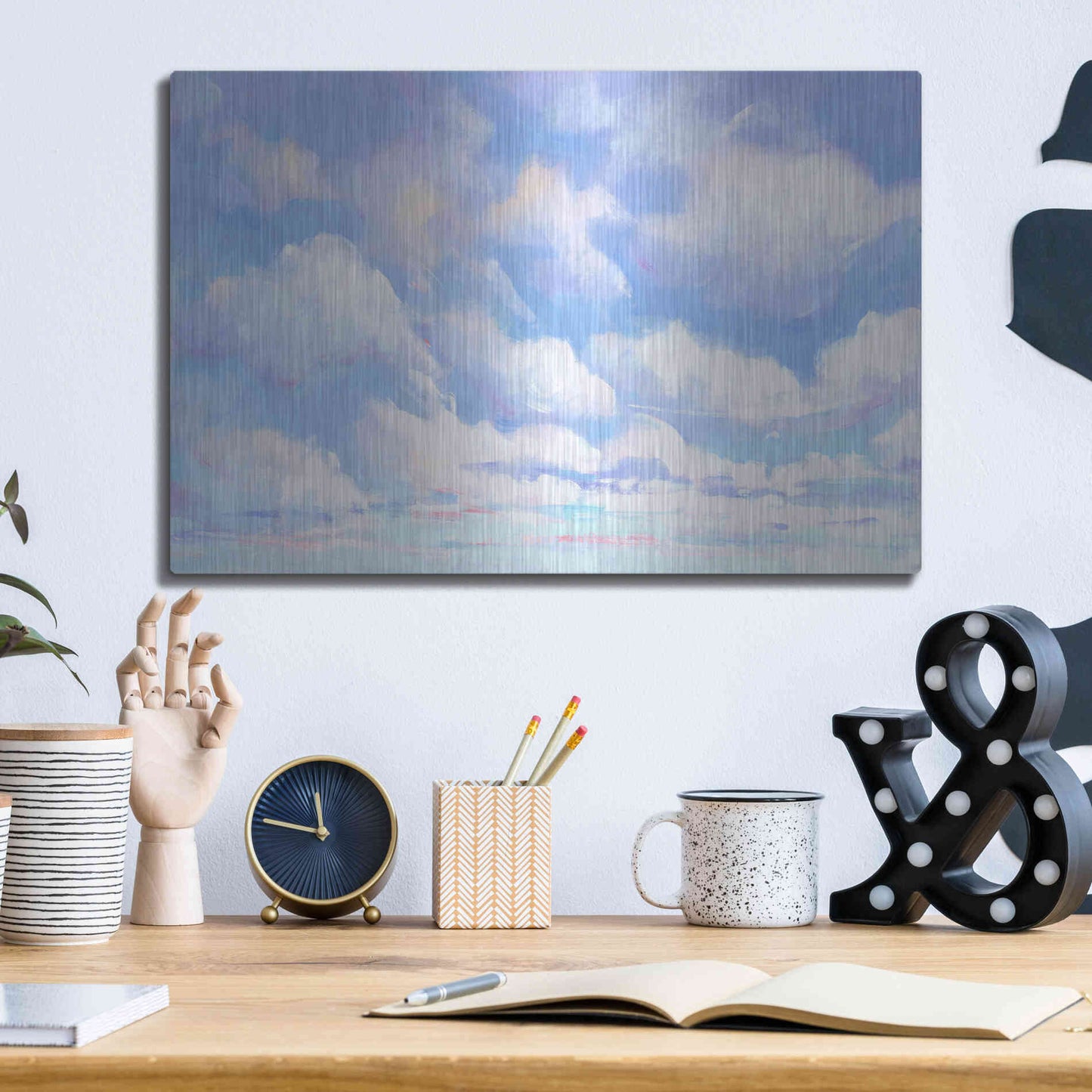 Luxe Metal Art 'Sky High I' by Tim O'Toole, Metal Wall Art,16x12