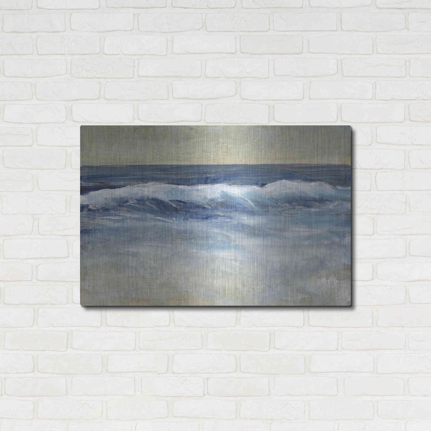 Luxe Metal Art 'Breaking Shore Waves II' by Tim O'Toole, Metal Wall Art,36x24