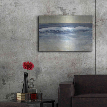 Luxe Metal Art 'Breaking Shore Waves II' by Tim O'Toole, Metal Wall Art,36x24