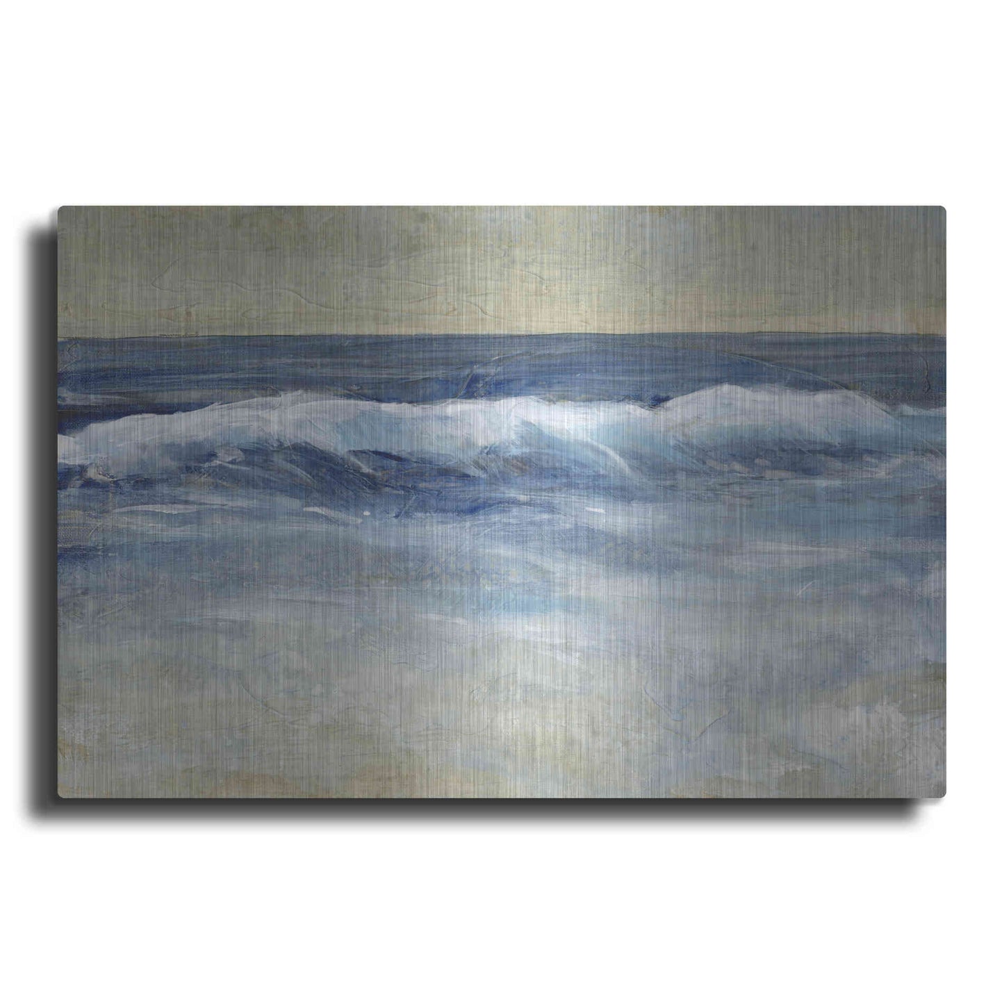 Luxe Metal Art 'Breaking Shore Waves II' by Tim O'Toole, Metal Wall Art