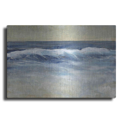 Luxe Metal Art 'Breaking Shore Waves II' by Tim O'Toole, Metal Wall Art