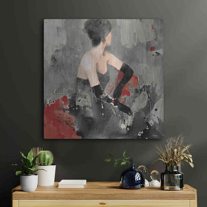 Luxe Metal Art 'Beautiful Gaze I Neutral' by Albena Hristova, Metal Wall Art,24x24