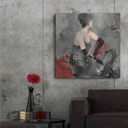 Luxe Metal Art 'Beautiful Gaze I Neutral' by Albena Hristova, Metal Wall Art,36x36