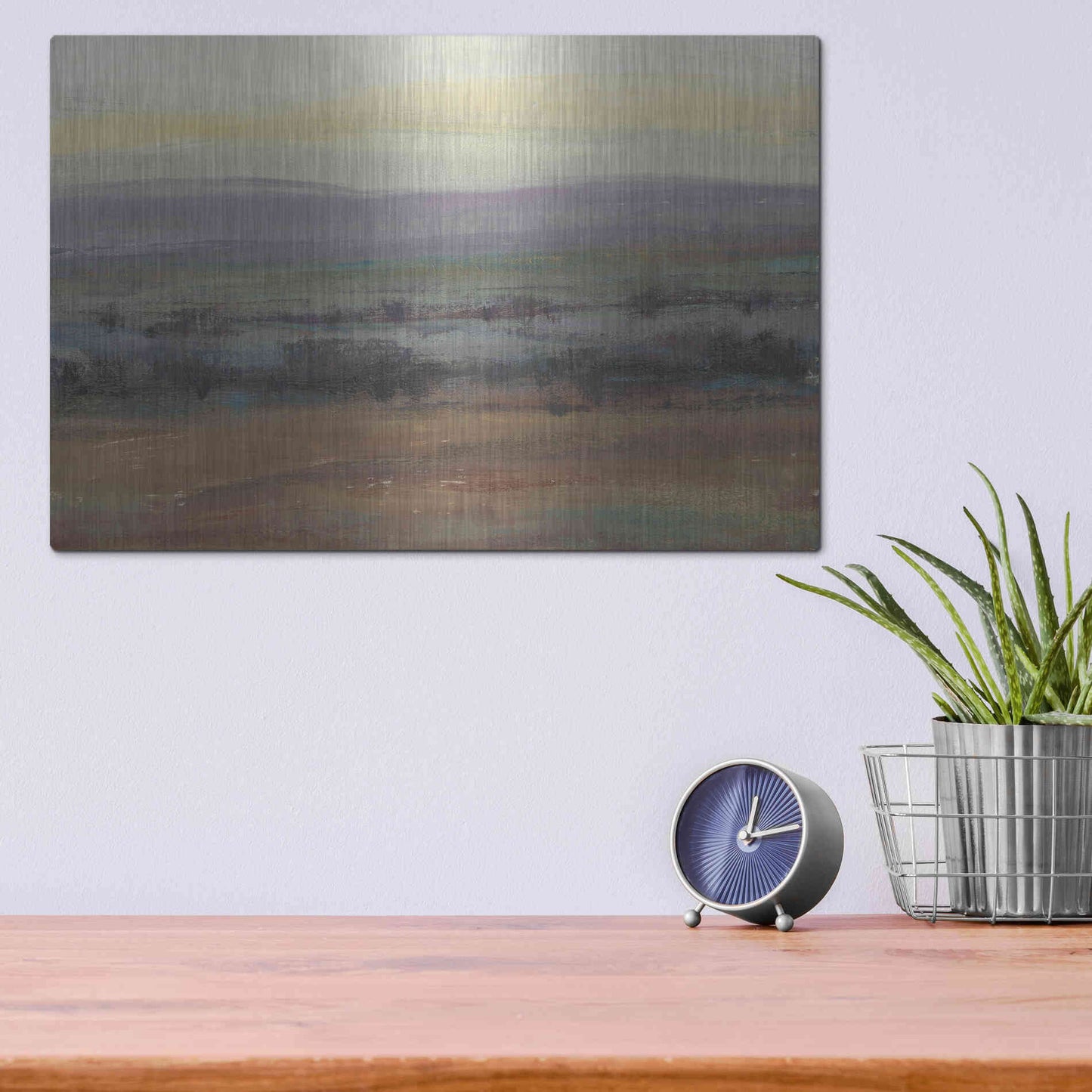 Luxe Metal Art 'Fast Fading Light I' by Tim O'Toole, Metal Wall Art,16x12