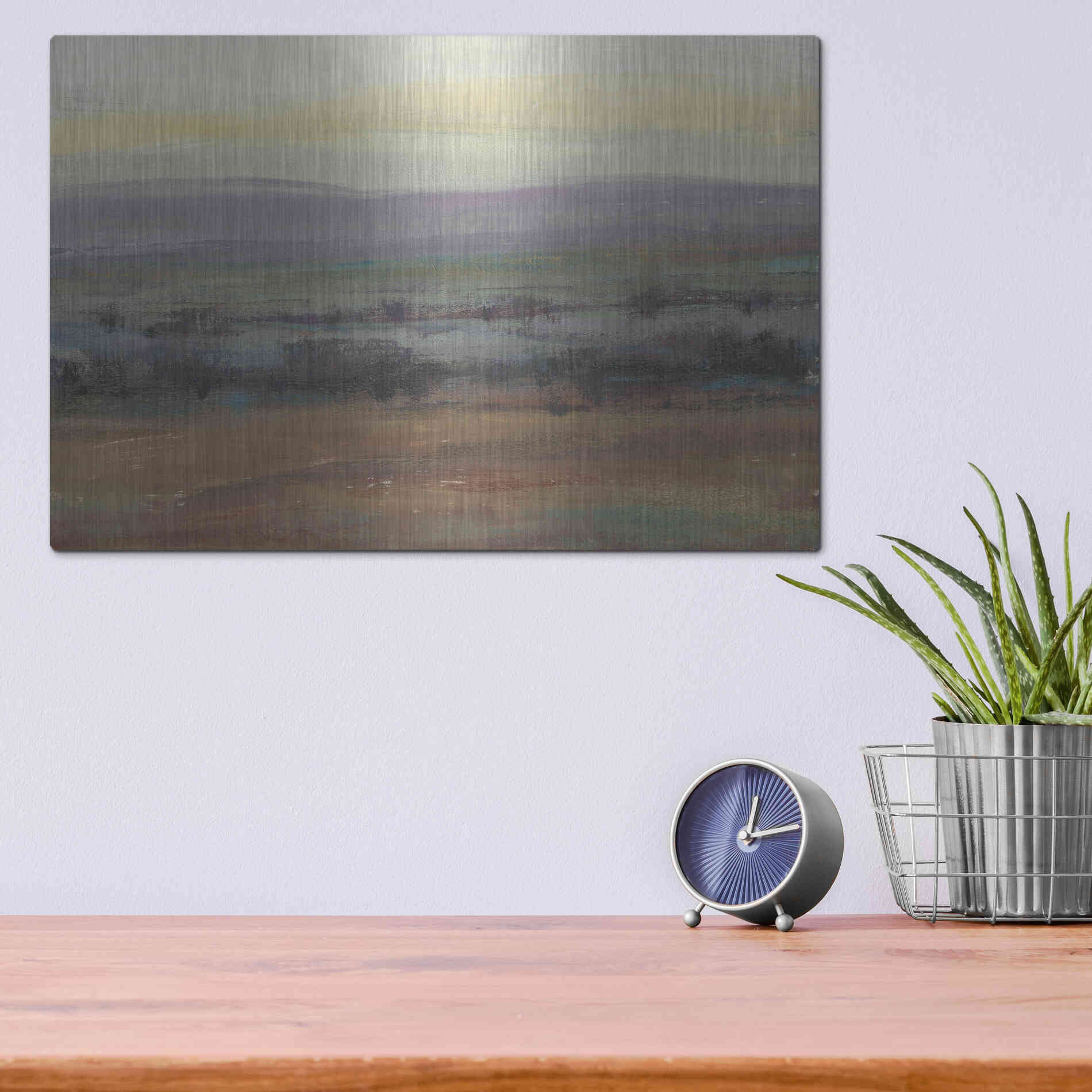 Luxe Metal Art 'Fast Fading Light I' by Tim O'Toole, Metal Wall Art,16x12