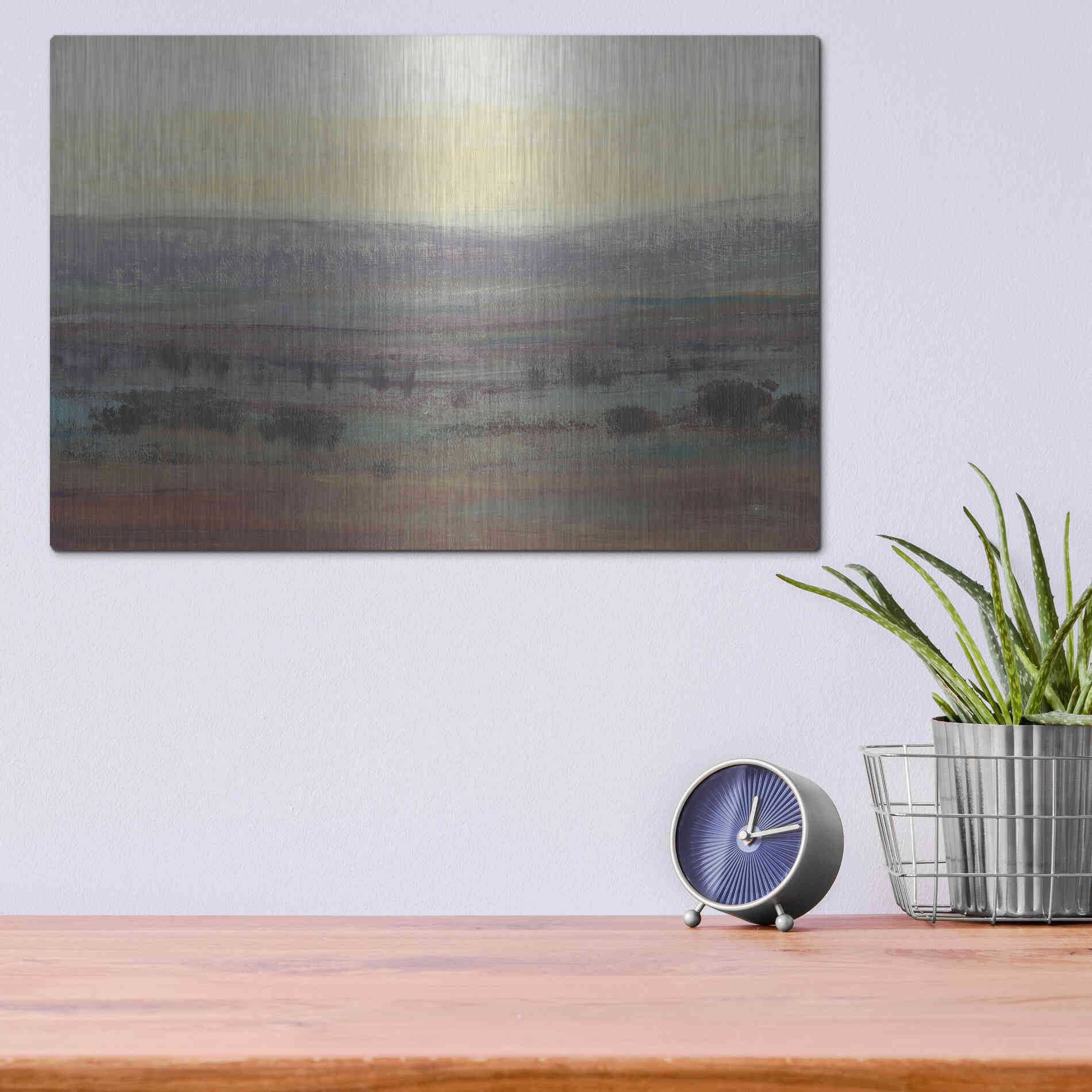 Luxe Metal Art 'Fast Fading Light II' by Tim O'Toole, Metal Wall Art,16x12