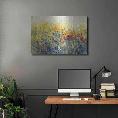 Luxe Metal Art 'Flowers Sway I' by Tim O'Toole, Metal Wall Art,36x24