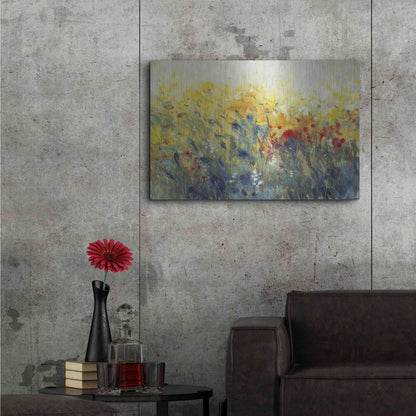 Luxe Metal Art 'Flowers Sway I' by Tim O'Toole, Metal Wall Art,36x24