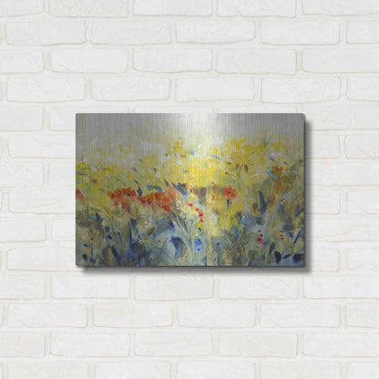 Luxe Metal Art 'Flowers Sway II' by Tim O'Toole, Metal Wall Art,24x16