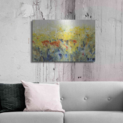 Luxe Metal Art 'Flowers Sway II' by Tim O'Toole, Metal Wall Art,36x24