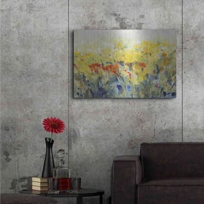 Luxe Metal Art 'Flowers Sway II' by Tim O'Toole, Metal Wall Art,36x24