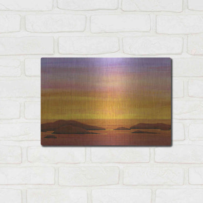 Luxe Metal Art 'Ocean Glow I' by Tim O'Toole, Metal Wall Art,16x12
