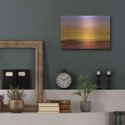 Luxe Metal Art 'Ocean Glow I' by Tim O'Toole, Metal Wall Art,16x12