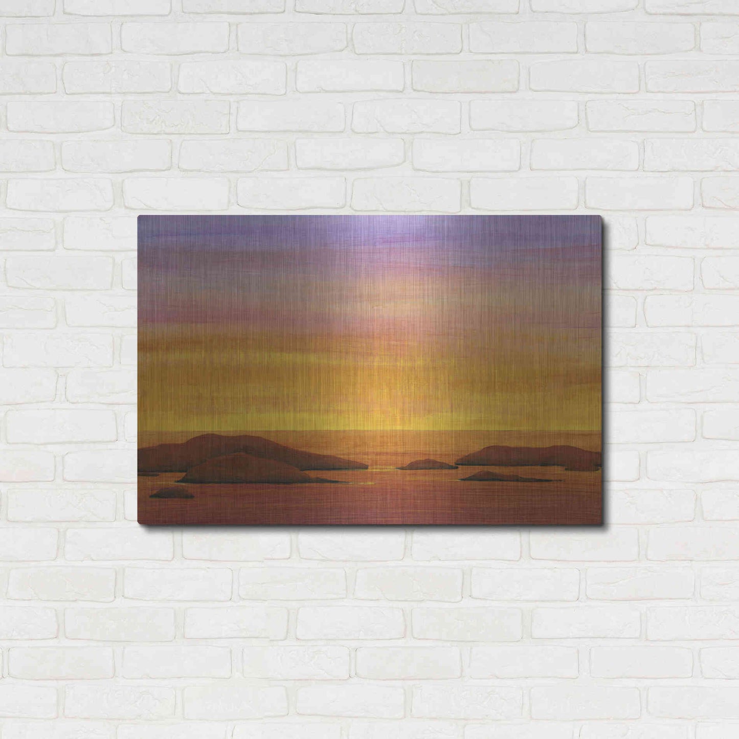 Luxe Metal Art 'Ocean Glow I' by Tim O'Toole, Metal Wall Art,36x24