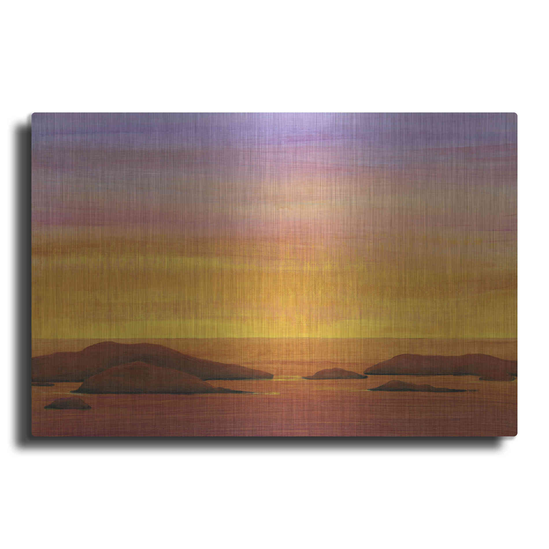 Luxe Metal Art 'Ocean Glow I' by Tim O'Toole, Metal Wall Art